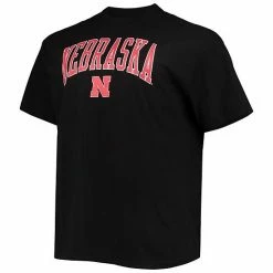 Men's Champion Black Nebraska Huskers Big & Tall Arch Over Wordmark T-Shirt -Champion shop unnamed file 8284