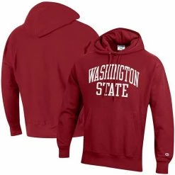 Men's Champion Crimson Washington State Cougars Team Arch Reverse Weave Pullover Hoodie 3 Men's Champion Crimson Washington State Cougars Team Arch Reverse Weave Pullover Hoodie -Champion shop unnamed file 8333