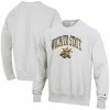 Men's Champion Gray Wichita State Shockers Arch Over Logo Reverse Weave Pullover Sweatshirt -Champion shop unnamed file 8336
