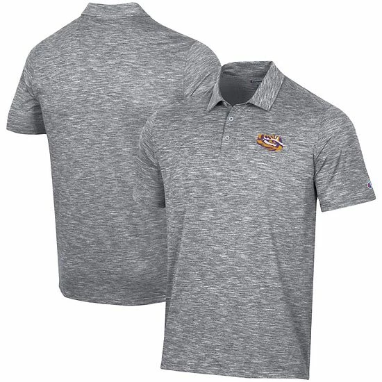 Men's Champion Gray LSU Tigers Micro Mesh Space-Dye Polo Men's Champion Gray LSU Tigers Micro Mesh Space-Dye Polo -Champion shop unnamed file 8425