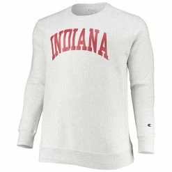 Men's Champion Ash Indiana Hoosiers Big & Tall Reverse Weave Fleece Crewneck Pullover Sweatshirt 4 Men's Champion Ash Indiana Hoosiers Big & Tall Reverse Weave Fleece Crewneck Pullover Sweatshirt -Champion shop unnamed file 8438