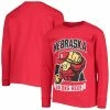 Youth Champion Scarlet Nebraska Huskers Strong Mascot Team T-Shirt