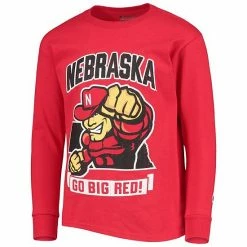 Youth Champion Scarlet Nebraska Huskers Strong Mascot Team T-Shirt -Champion shop unnamed file 8446