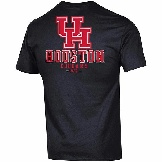 Men's Champion Black Houston Cougars Stack 2-Hit T-Shirt Men's Champion Black Houston Cougars Stack 2-Hit T-Shirt -Champion shop unnamed file 8534