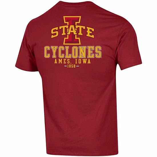 Men's Champion Cardinal Iowa State Cyclones Stack 2-Hit T-Shirt Men's Champion Cardinal Iowa State Cyclones Stack 2-Hit T-Shirt -Champion shop unnamed file 8538