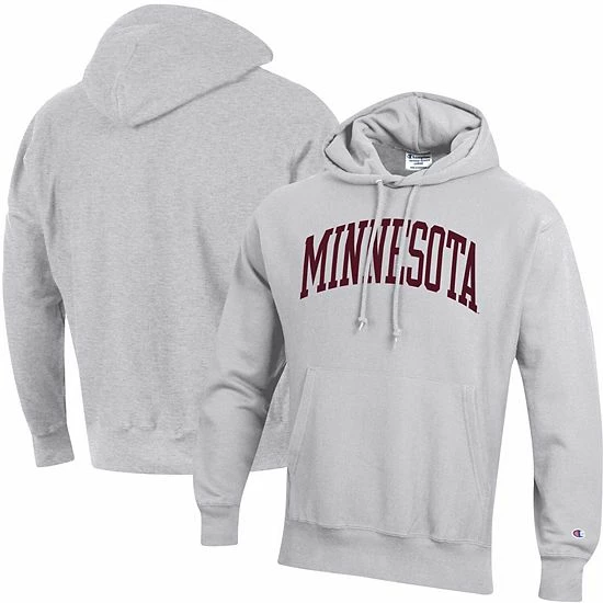 Men's Champion Heathered Gray Minnesota Golden Gophers Team Arch Reverse Weave Pullover Hoodie Men's Champion Heathered Gray Minnesota Golden Gophers Team Arch Reverse Weave Pullover Hoodie -Champion shop unnamed file 8539