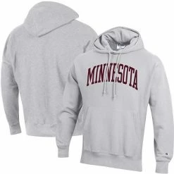 Men's Champion Heathered Gray Minnesota Golden Gophers Team Arch Reverse Weave Pullover Hoodie 3 Men's Champion Heathered Gray Minnesota Golden Gophers Team Arch Reverse Weave Pullover Hoodie -Champion shop unnamed file 8540