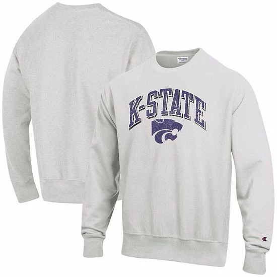 Men's Champion Gray Kansas State Wildcats Arch Over Logo Reverse Weave Pullover Sweatshirt Men's Champion Gray Kansas State Wildcats Arch Over Logo Reverse Weave Pullover Sweatshirt -Champion shop unnamed file 8552