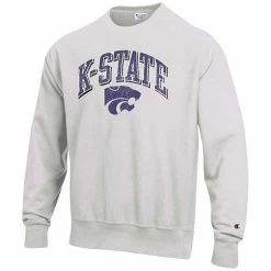 Men's Champion Gray Kansas State Wildcats Arch Over Logo Reverse Weave Pullover Sweatshirt 4 Men's Champion Gray Kansas State Wildcats Arch Over Logo Reverse Weave Pullover Sweatshirt -Champion shop unnamed file 8553