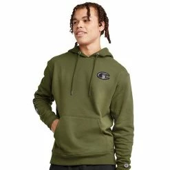 Men's Champion® Camo Logo Powerblend Fleece Hoodie Cargo Olive -Champion shop unnamed file 856