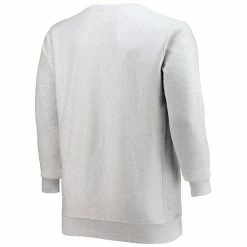 Men's Champion Heathered Gray Tennessee Volunteers Big & Tall Reverse Weave Fleece Crewneck Pullover Sweatshirt -Champion shop unnamed file 8567