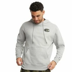 Men's Champion® Camo Logo Powerblend Fleece Hoodie Cargo Olive -Champion shop unnamed file 859