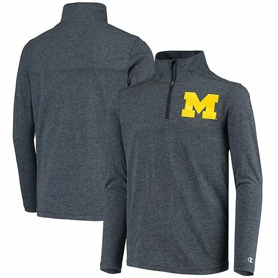 Youth Champion Navy Michigan Wolverines Field Day Quarter-Zip Jacket 4 Youth Champion Navy Michigan Wolverines Field Day Quarter-Zip Jacket - Image 2