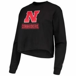 Women's Champion Black Nebraska Huskers Boyfriend Cropped Long Sleeve T-Shirt 4 Women's Champion Black Nebraska Huskers Boyfriend Cropped Long Sleeve T-Shirt -Champion shop unnamed file 8658