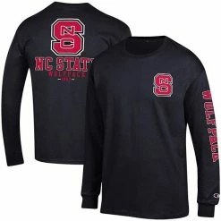 Men's Champion Black NC State Wolfpack Team Stack Long Sleeve T-Shirt 3 Men's Champion Black NC State Wolfpack Team Stack Long Sleeve T-Shirt -Champion shop unnamed file 8721