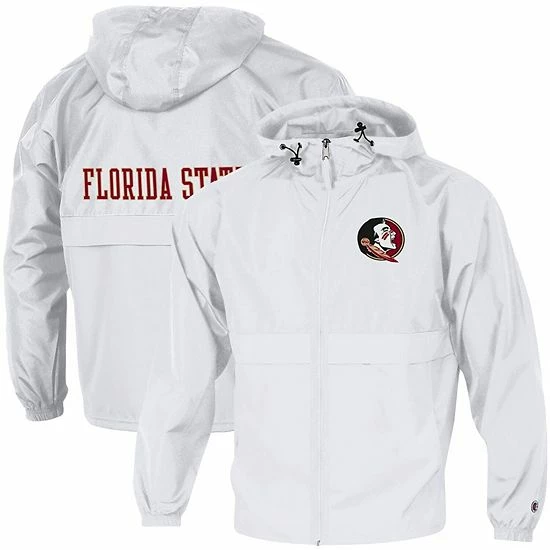 Men's Champion White Florida State Seminoles Team Lightweight Full-Zip Jacket Men's Champion White Florida State Seminoles Team Lightweight Full-Zip Jacket -Champion shop unnamed file 8731