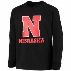 Youth Champion Black Nebraska Huskers Lockup Long Sleeve T-Shirt -Champion shop unnamed file 8741