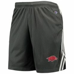 Men's Champion Gray Arkansas Razorbacks Team Lacrosse Shorts -Champion shop unnamed file 8749