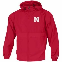 Men's Champion Scarlet Nebraska Huskers Team Lightweight Full-Zip Jacket -Champion shop unnamed file 8760