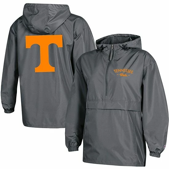 Women's Champion Charcoal Tennessee Volunteers Packable Half-Zip Light Rain Jacket Women's Champion Charcoal Tennessee Volunteers Packable Half-Zip Light Rain Jacket -Champion shop unnamed file 8780