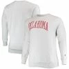 Men's Champion Heathered Gray Oklahoma Sooners Big & Tall Reverse Weave Fleece Crewneck Pullover Sweatshirt -Champion shop unnamed file 8788