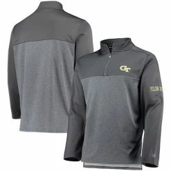Men's Champion Gray Georgia Tech Yellow Jackets Gameday Quarter-Zip Jacket