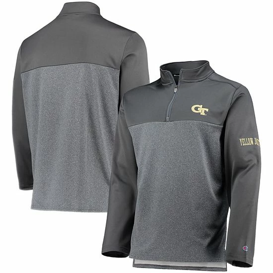 Men's Champion Gray Georgia Tech Yellow Jackets Gameday Quarter-Zip Jacket Men's Champion Gray Georgia Tech Yellow Jackets Gameday Quarter-Zip Jacket -Champion shop unnamed file 8833