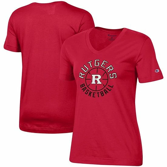 Women's Champion Scarlet Rutgers Scarlet Knights Basketball V-Neck T-Shirt Women's Champion Scarlet Rutgers Scarlet Knights Basketball V-Neck T-Shirt -Champion shop unnamed file 8884