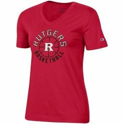 Women's Champion Scarlet Rutgers Scarlet Knights Basketball V-Neck T-Shirt 4 Women's Champion Scarlet Rutgers Scarlet Knights Basketball V-Neck T-Shirt -Champion shop unnamed file 8885