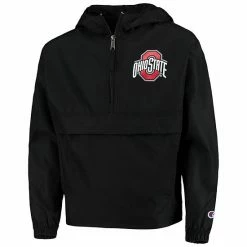 Youth Champion Black Ohio State Buckeyes Pack & Go Quarter-Zip Windbreaker Jacket -Champion shop unnamed file 8888