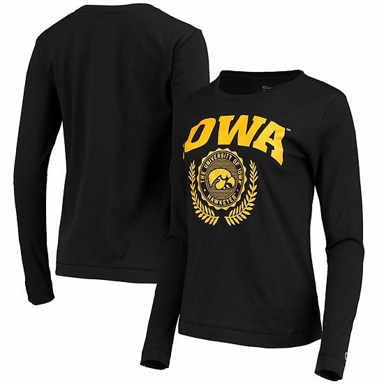 Women's Champion Black Iowa Hawkeyes University Laurels Long Sleeve T-Shirt Women's Champion Black Iowa Hawkeyes University Laurels Long Sleeve T-Shirt -Champion shop unnamed file 8900