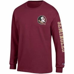 Men's Champion Garnet Florida State Seminoles Team Stack Long Sleeve T-Shirt -Champion shop unnamed file 8906
