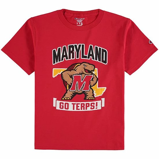 Youth Champion Red Maryland Terrapins Strong Mascot T-Shirt 4 Youth Champion Red Maryland Terrapins Strong Mascot T-Shirt - Image 2