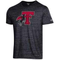 Men's Champion Heathered Black Texas Tech Red Raiders Vault Logo Tri-Blend T-Shirt -Champion shop unnamed file 9000