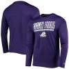 Men's Champion Purple TCU Horned Frogs Wordmark Slash Long Sleeve T-Shirt -Champion shop unnamed file 9002