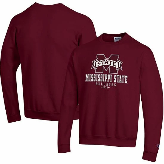 Men's Champion Maroon Mississippi State Bulldogs Team Stack Powerblend Pullover Sweatshirt Men's Champion Maroon Mississippi State Bulldogs Team Stack Powerblend Pullover Sweatshirt -Champion shop unnamed file 9010