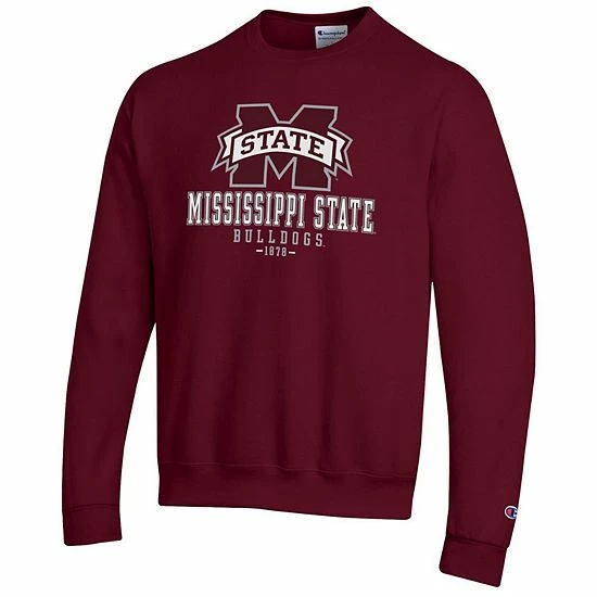 Men's Champion Maroon Mississippi State Bulldogs Team Stack Powerblend Pullover Sweatshirt Men's Champion Maroon Mississippi State Bulldogs Team Stack Powerblend Pullover Sweatshirt -Champion shop unnamed file 9011