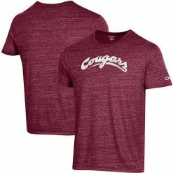 Men's Champion Crimson Washington State Cougars Vault Logo Tri-Blend T-Shirt -Champion shop unnamed file 9043