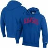 Men's Champion Royal Kansas Jayhawks Team Arch Reverse Weave Pullover Hoodie -Champion shop unnamed file 9053