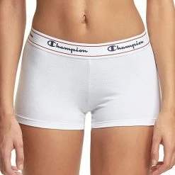 Women's Champion® Stretch Boyshort Panty CH49AS Grey White Logo Print 6 Women's Champion® Stretch Boyshort Panty CH49AS Grey White Logo Print -Champion shop unnamed file 909