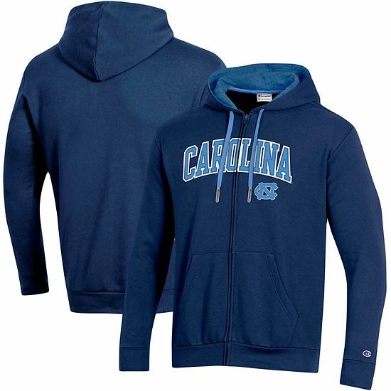 Men's Champion Navy North Carolina Tar Heels Arch Over Logo Applique Full-Zip Hoodie Men's Champion Navy North Carolina Tar Heels Arch Over Logo Applique Full-Zip Hoodie -Champion shop unnamed file 9096