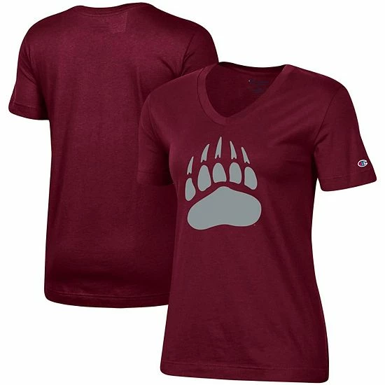 Women's Champion Heathered Maroon Montana Grizzlies Primary Team Logo V-Neck T-Shirt Women's Champion Heathered Maroon Montana Grizzlies Primary Team Logo V-Neck T-Shirt -Champion shop unnamed file 9129
