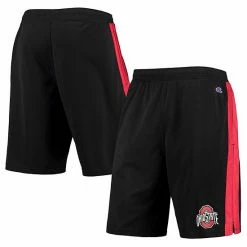 Men's Champion Black Ohio State Buckeyes Side Stripe Shorts