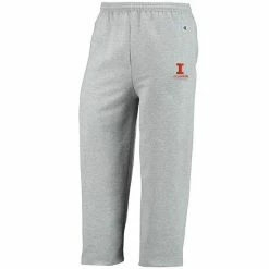 Men's Champion Heathered Gray Illinois Fighting Illini Powerblend Pants -Champion shop unnamed file 9189