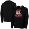 Men's Champion Black Rutgers Scarlet Knights Team Stack Powerblend Pullover Sweatshirt -Champion shop unnamed file 9192
