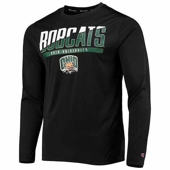 Men's Champion Black Ohio Bobcats Wordmark Slash Long Sleeve T-Shirt Men's Champion Black Ohio Bobcats Wordmark Slash Long Sleeve T-Shirt -Champion shop unnamed file 9235