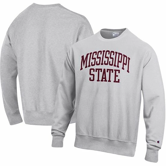 Men's Champion Heathered Gray Mississippi State Bulldogs Arch Reverse Weave Pullover Sweatshirt Men's Champion Heathered Gray Mississippi State Bulldogs Arch Reverse Weave Pullover Sweatshirt -Champion shop unnamed file 9248