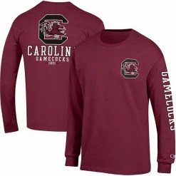 Men's Champion Garnet South Carolina Gamecocks Team Stack 3-Hit Long Sleeve T-Shirt -Champion shop unnamed file 9255