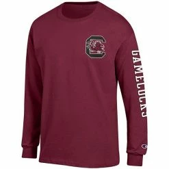 Men's Champion Garnet South Carolina Gamecocks Team Stack 3-Hit Long Sleeve T-Shirt -Champion shop unnamed file 9256
