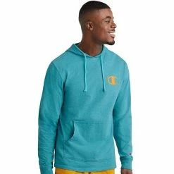 Men's Champion® Middleweight Overdye Hoodie Orange Heather